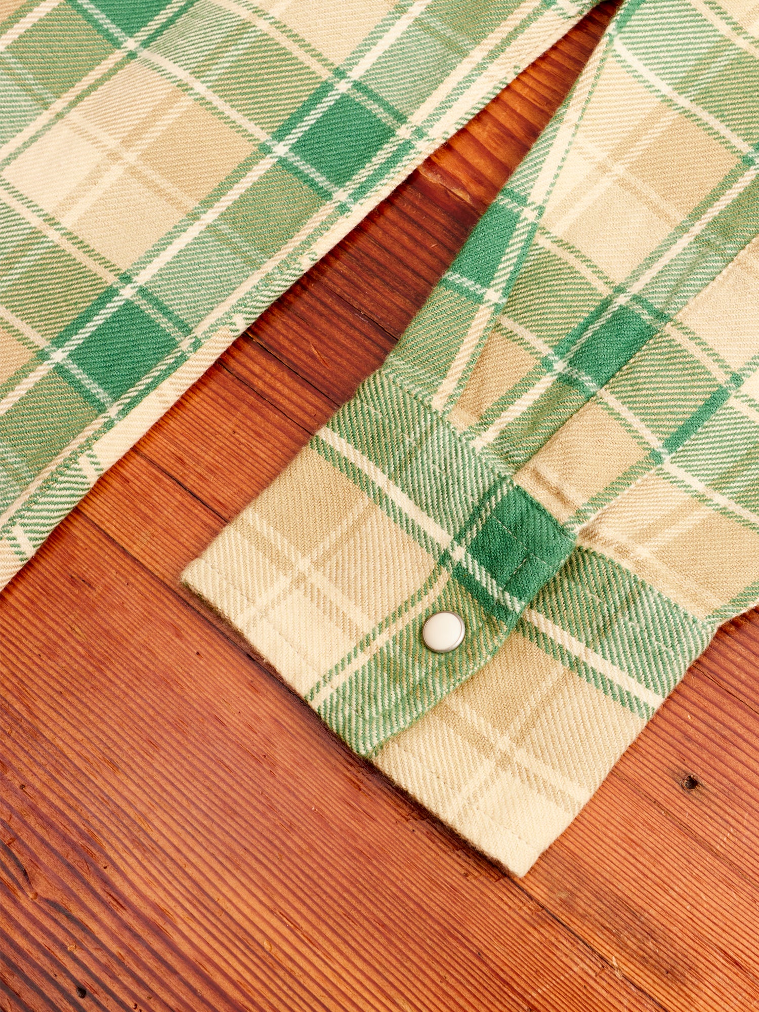 Washed Flannel Pearl Snap Shirt in San Luis Valley - Image 6