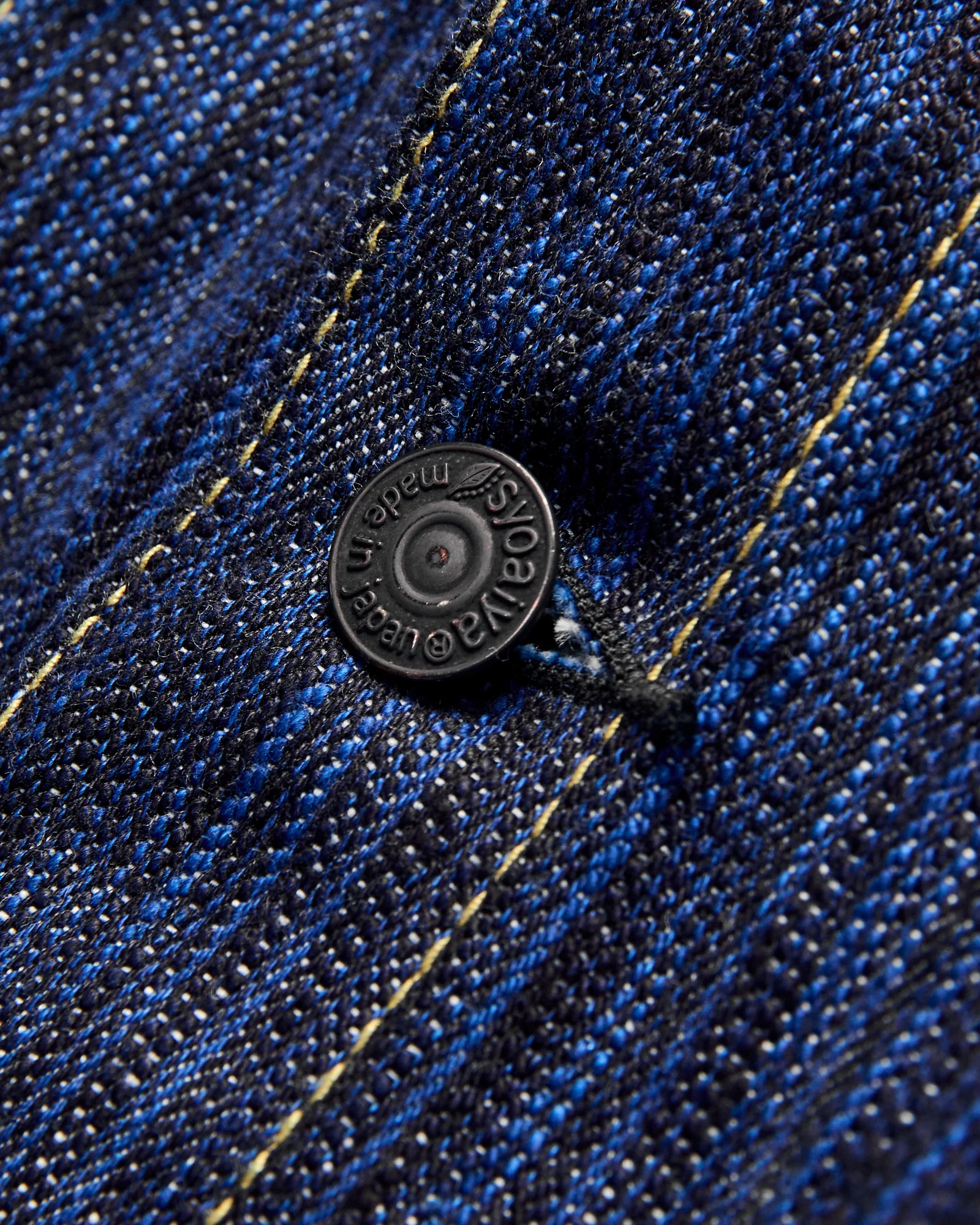 "Dark Waterfall" 14.5oz Type-3 Denim Jacket in Indigo - Image 6