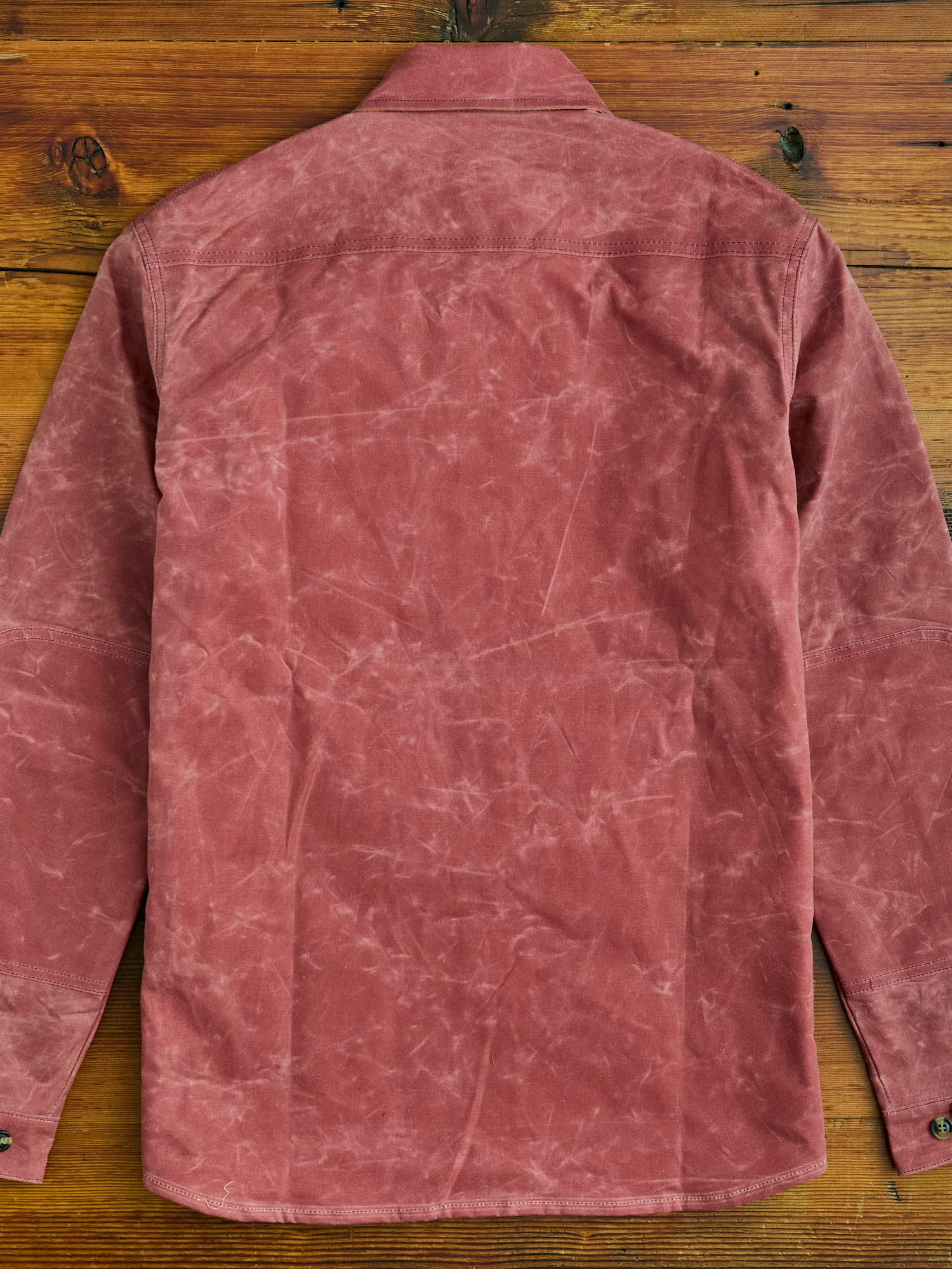 Waxed Canvas Crissman Overshirt in Nautical Red - Image 11