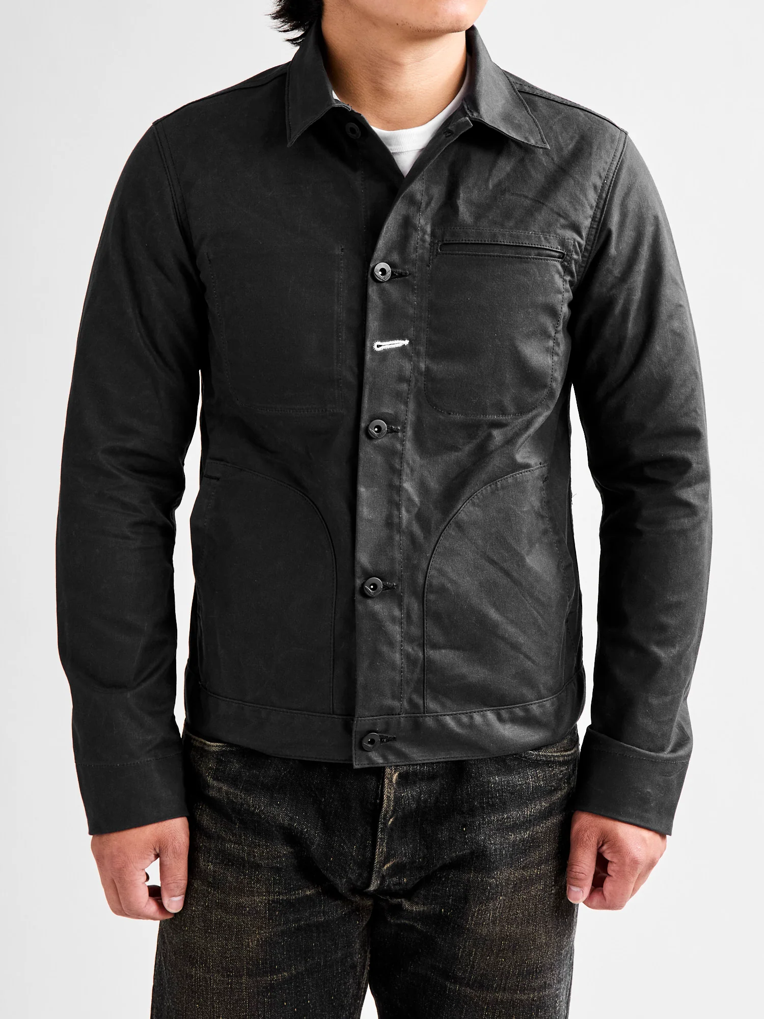 Waxed Canvas Ridgeline Supply Jacket in Black - Image 2