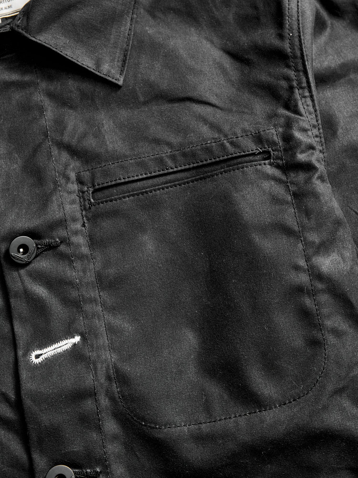 Waxed Canvas Ridgeline Supply Jacket in Black - Image 4