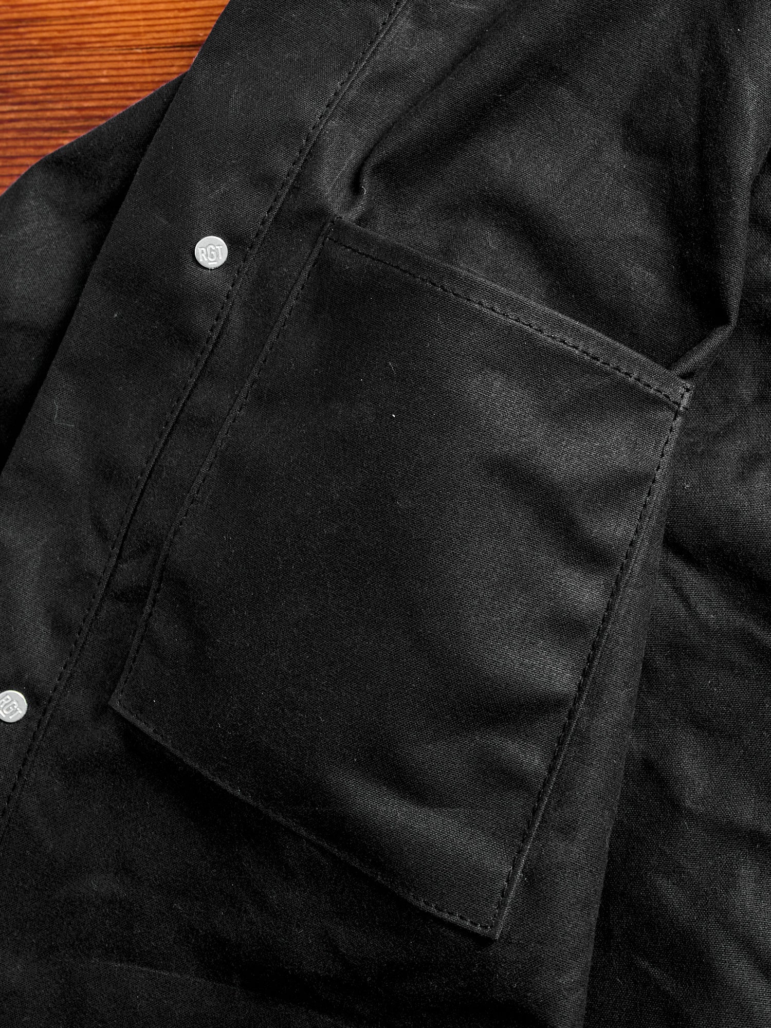 Waxed Canvas Ridgeline Supply Jacket in Black - Image 9