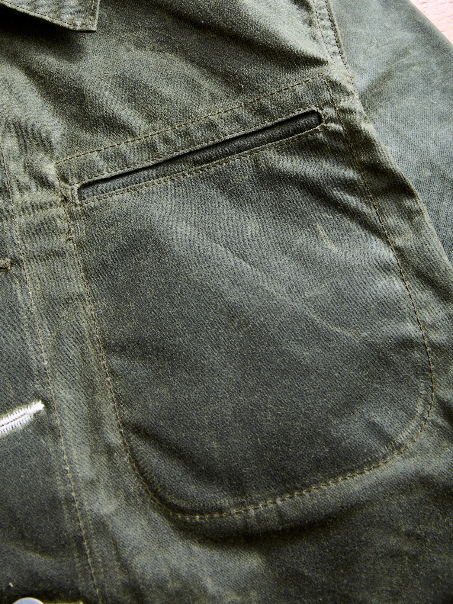 Waxed Canvas Ridgeline Supply Jacket in Olive - Image 4