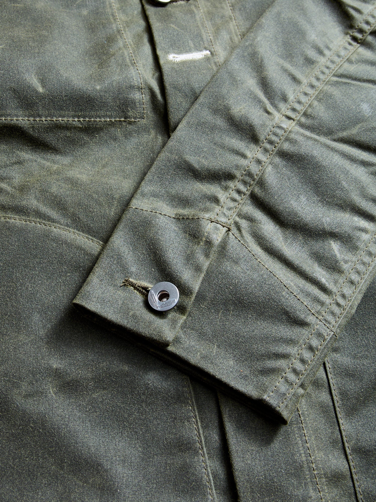 Waxed Canvas Ridgeline Supply Jacket in Olive - Image 7
