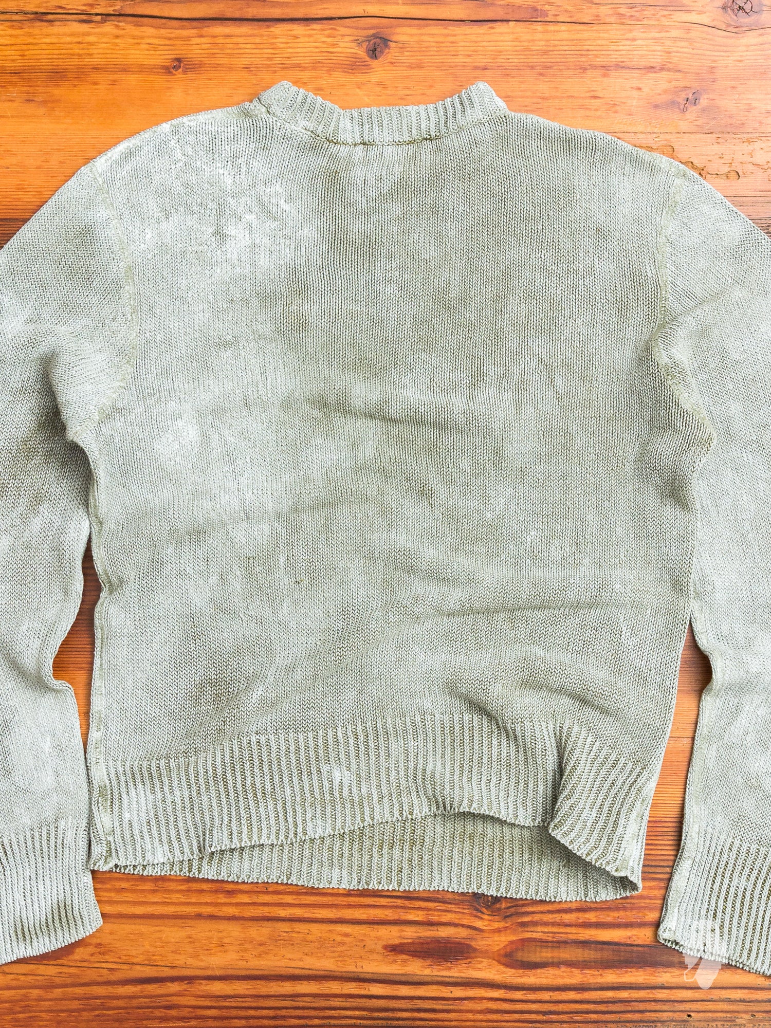 Waxed Sweater in Military Linen - Image 6