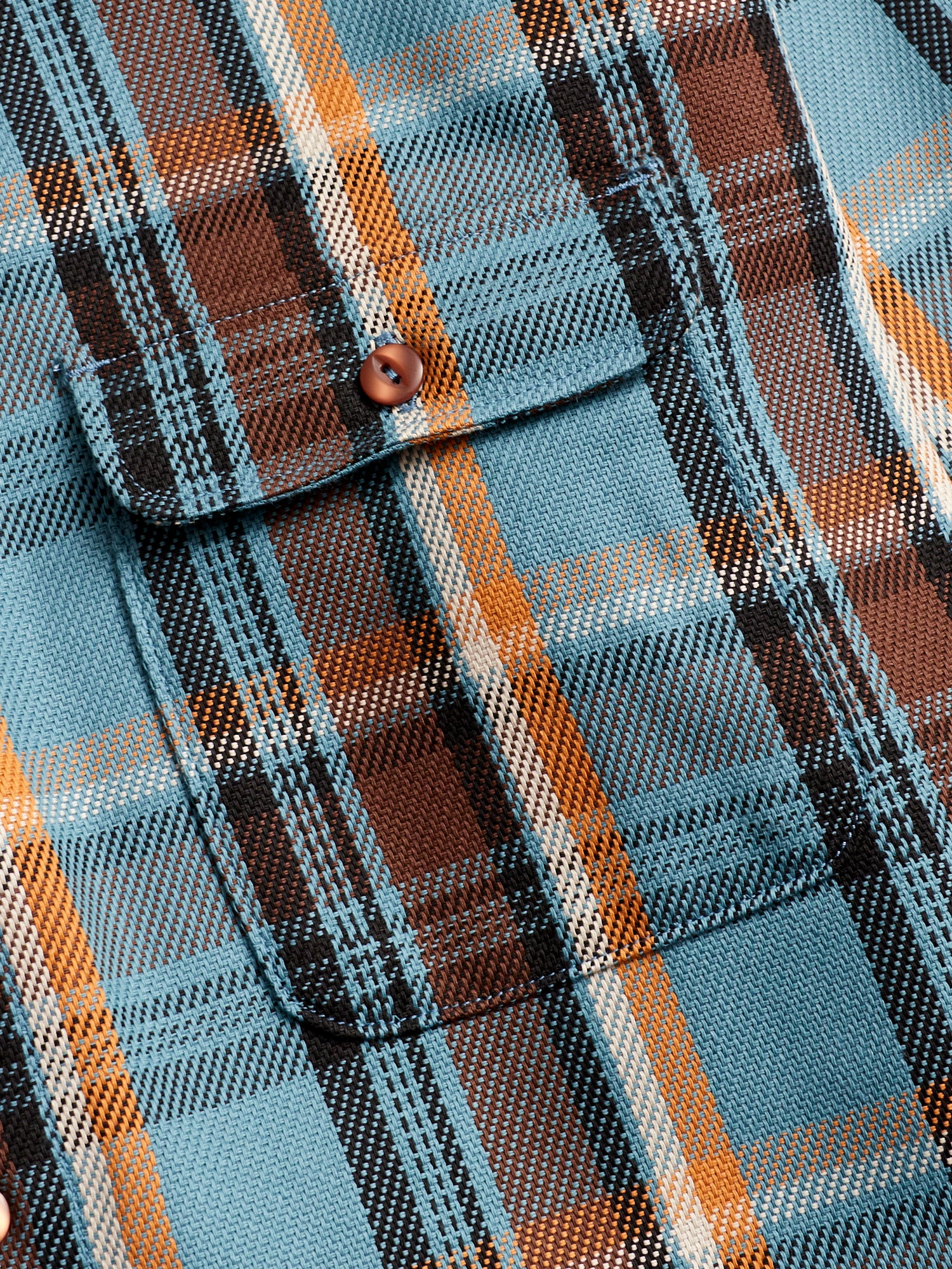 Webster Shirt in Blue Twill Check - Image 3