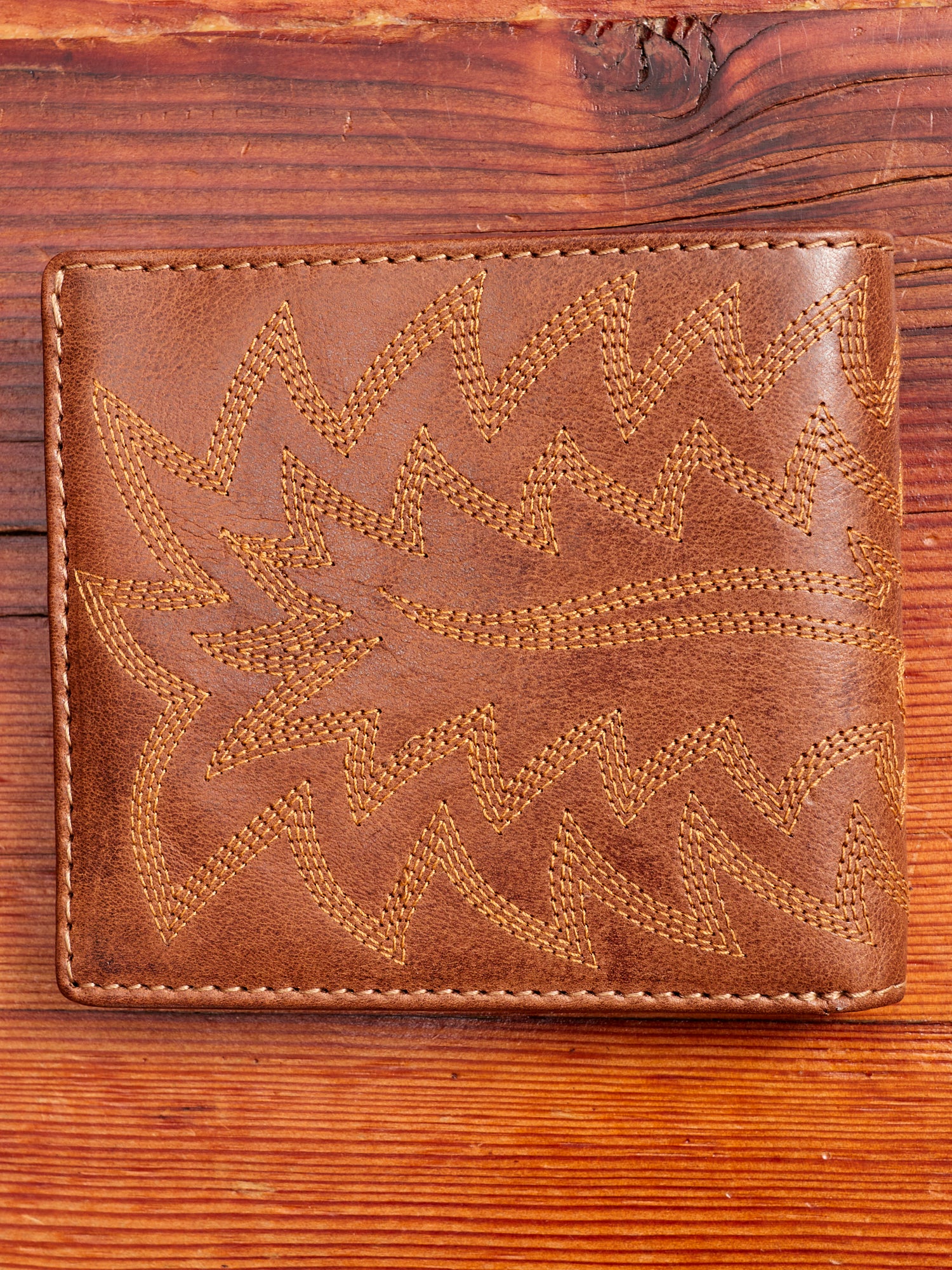 Western Bifold Wallet in Dark Brown - Image 6