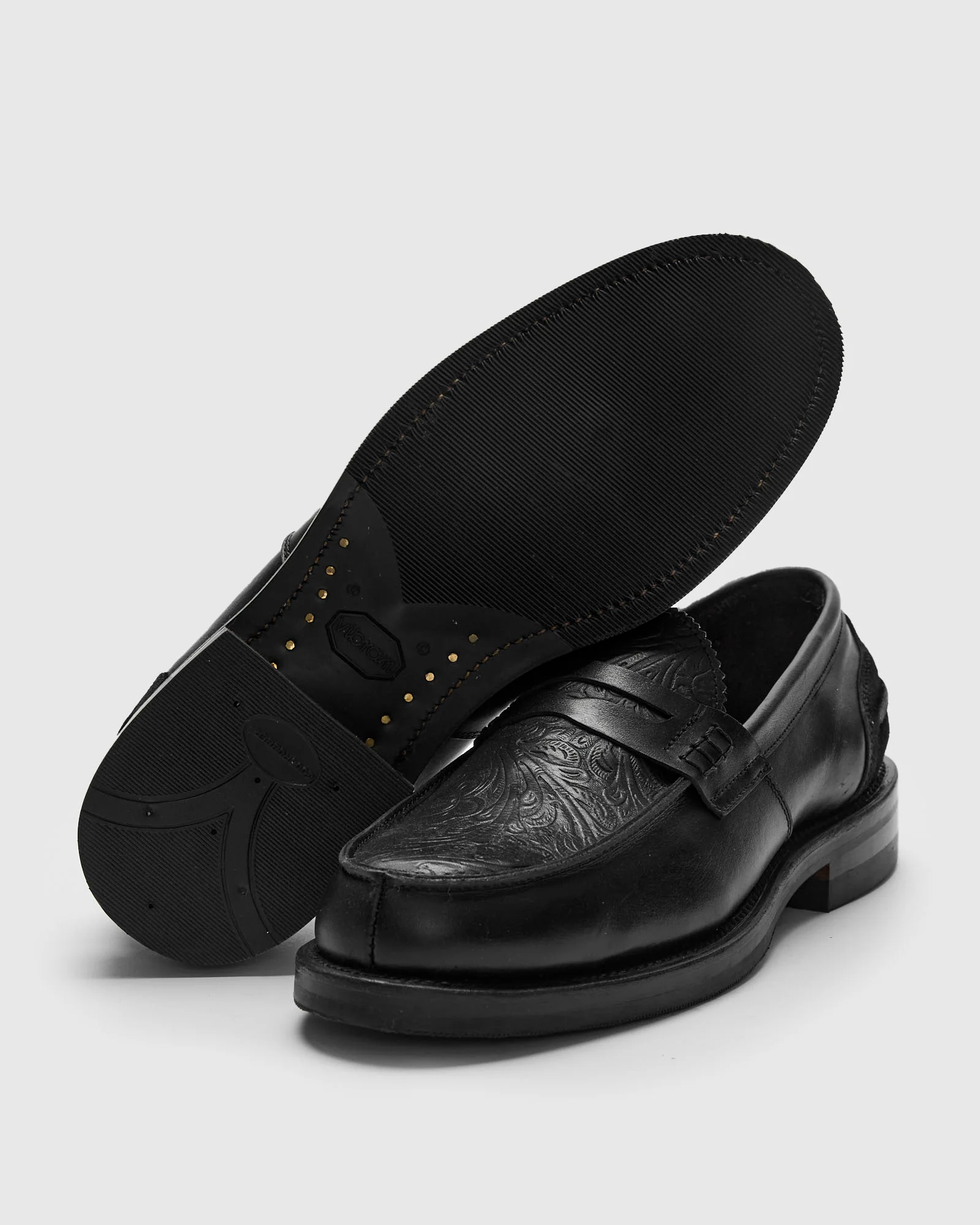 Western Loafer in Black Floral - Image 2