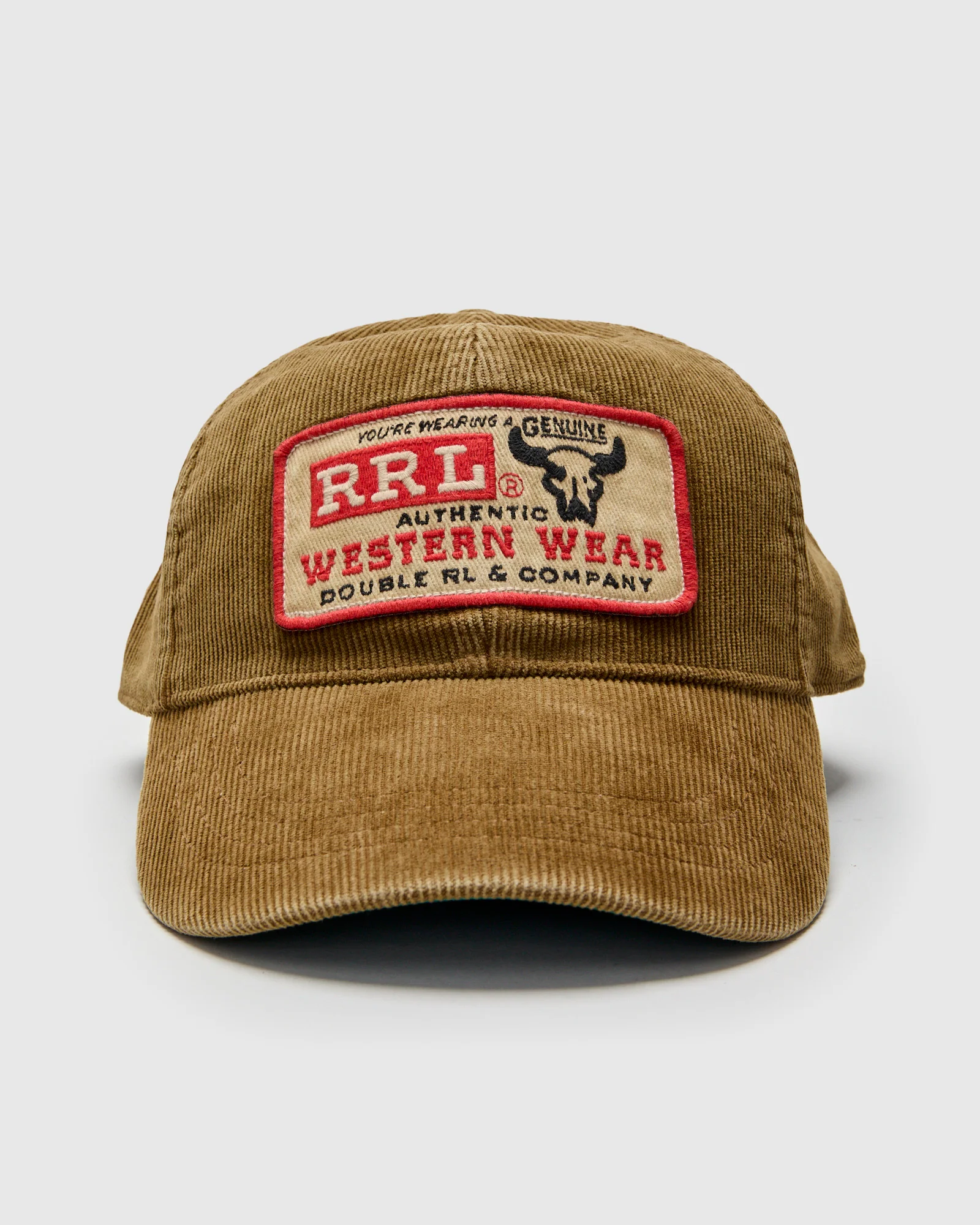 Western Patch Cap in Tan Corduroy - Image 3