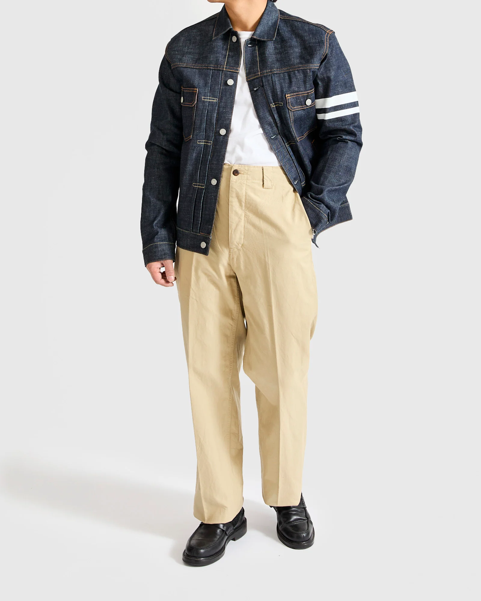 Wide Chino Pants in Beige - Image 10