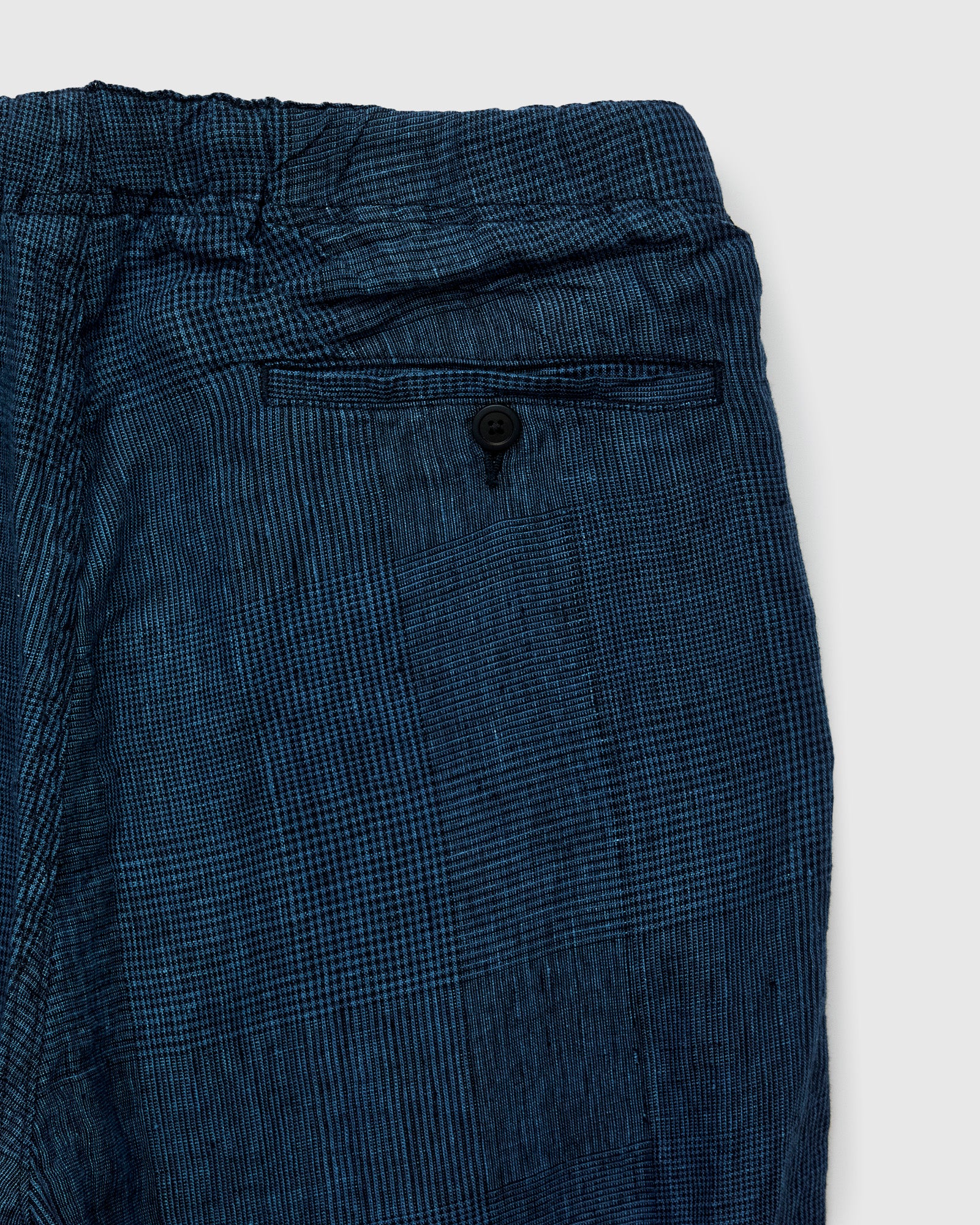 Wide Fit New Yorker Pants in Indigo Check - Image 3