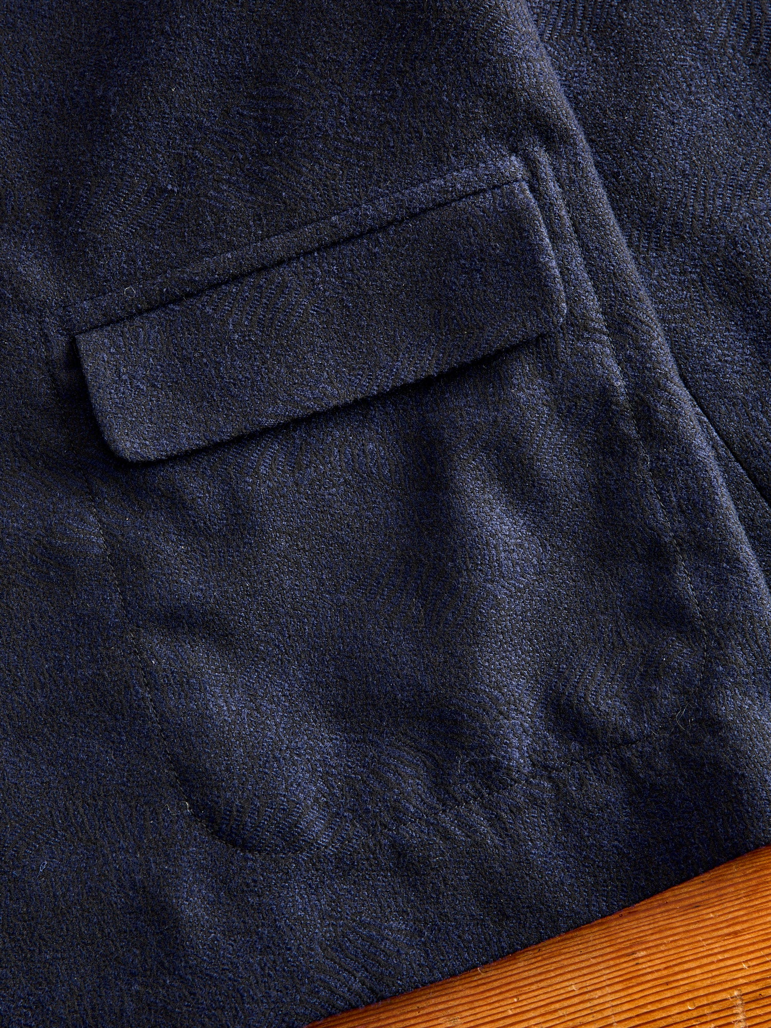 Wind Flow Jacquard 2B Jacket in Dark Navy - Image 10