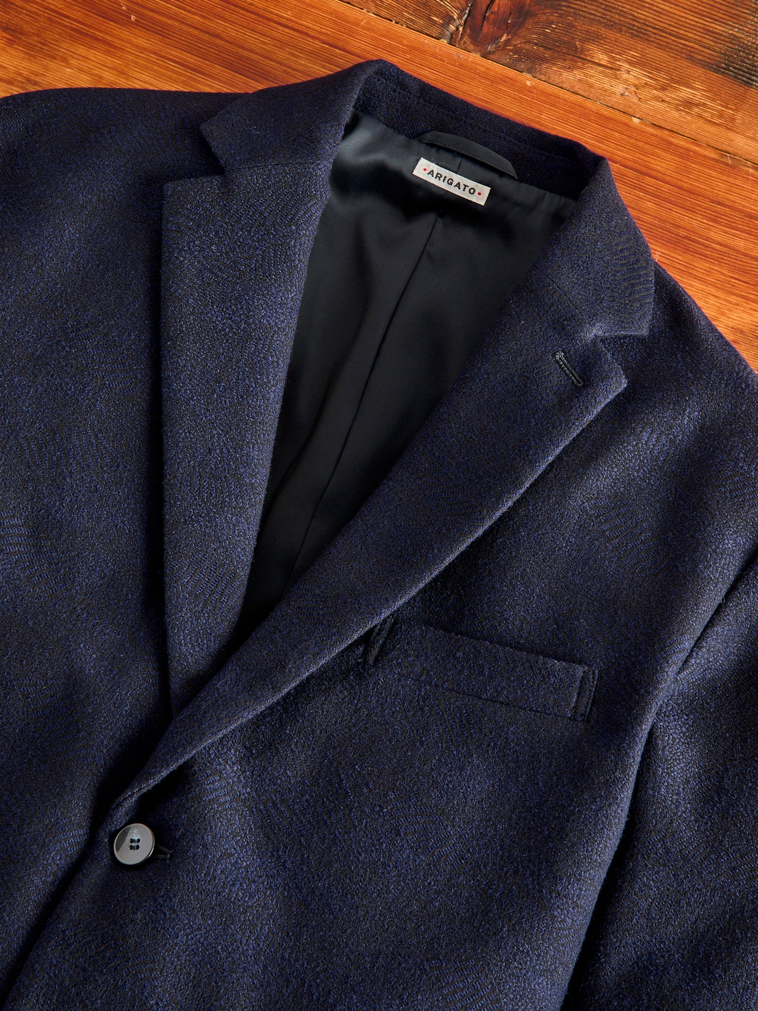 Wind Flow Jacquard 2B Jacket in Dark Navy - Image 6