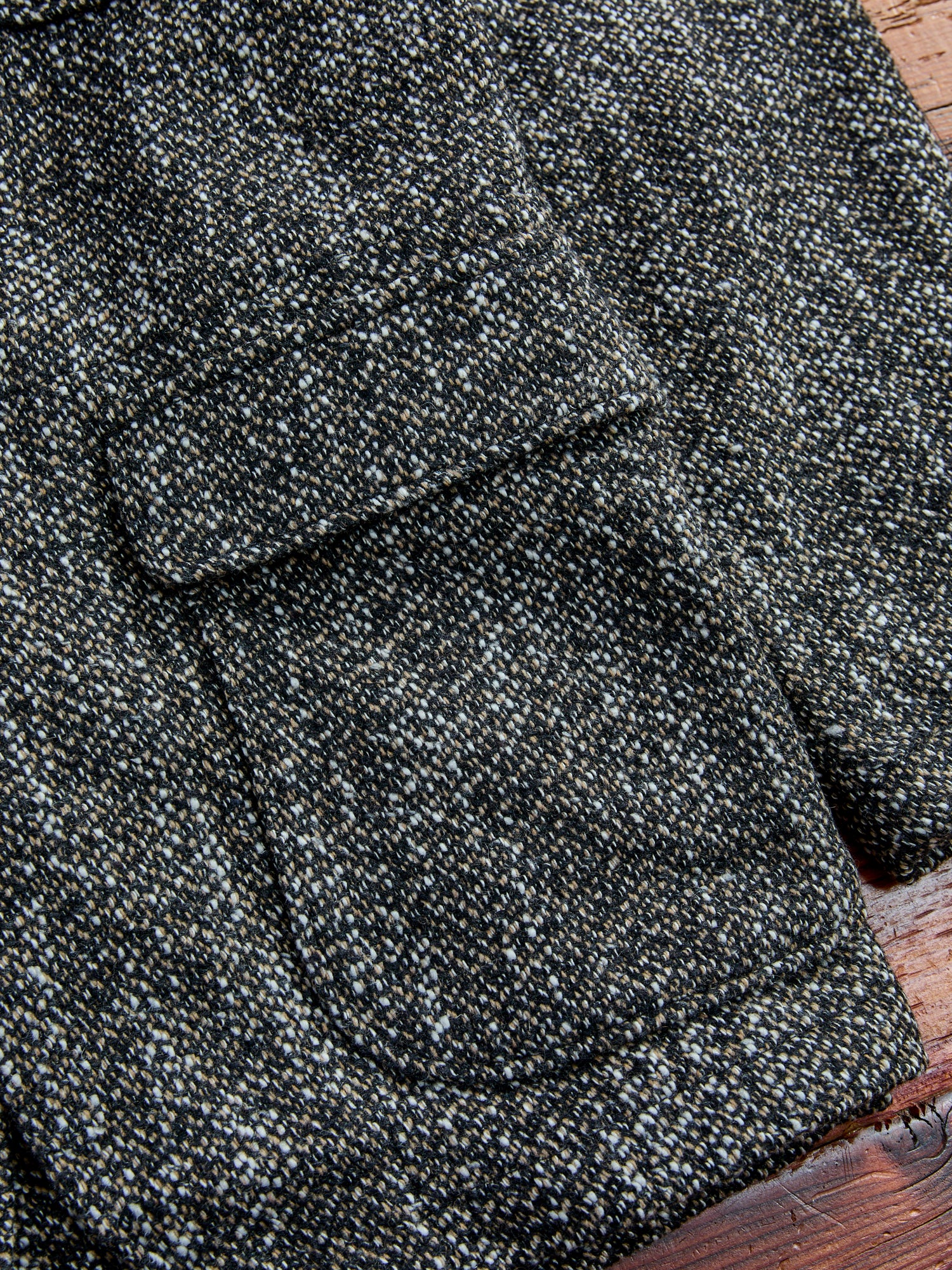 Homespun Loiter Jacket in Brown Black Wool - Image 7