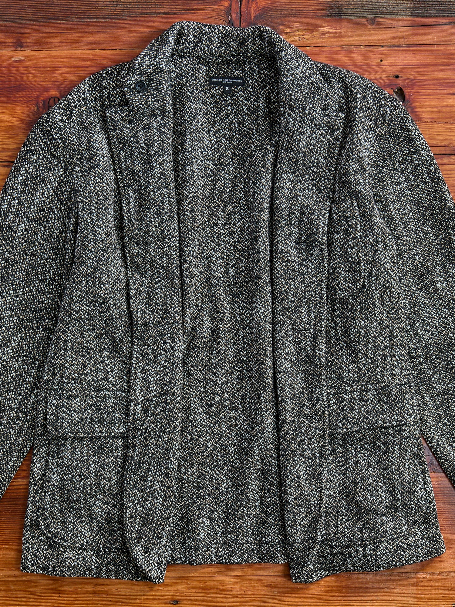 Homespun Loiter Jacket in Brown Black Wool - Image 9