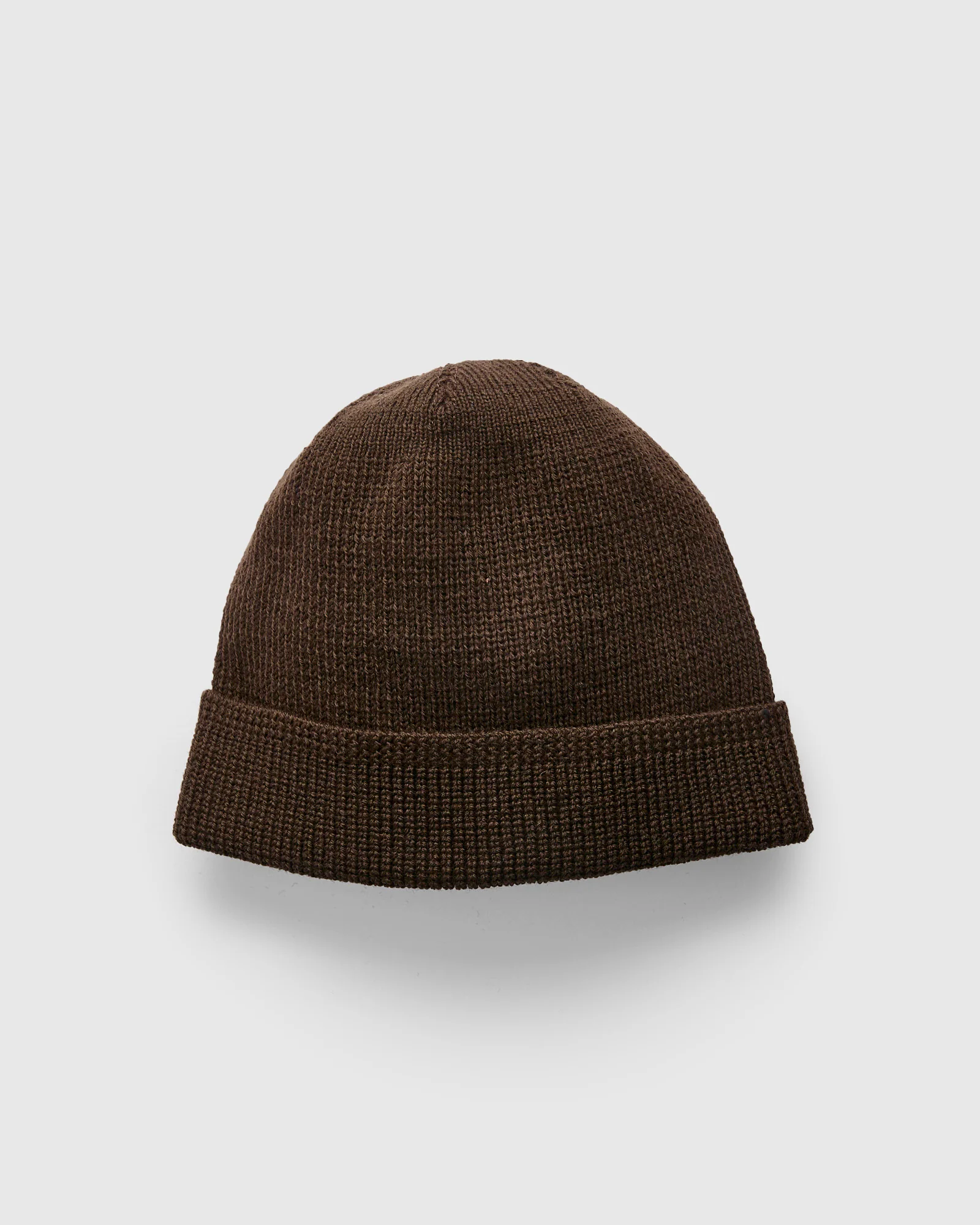 Wool Knit Watch Cap in Brown - Image 3