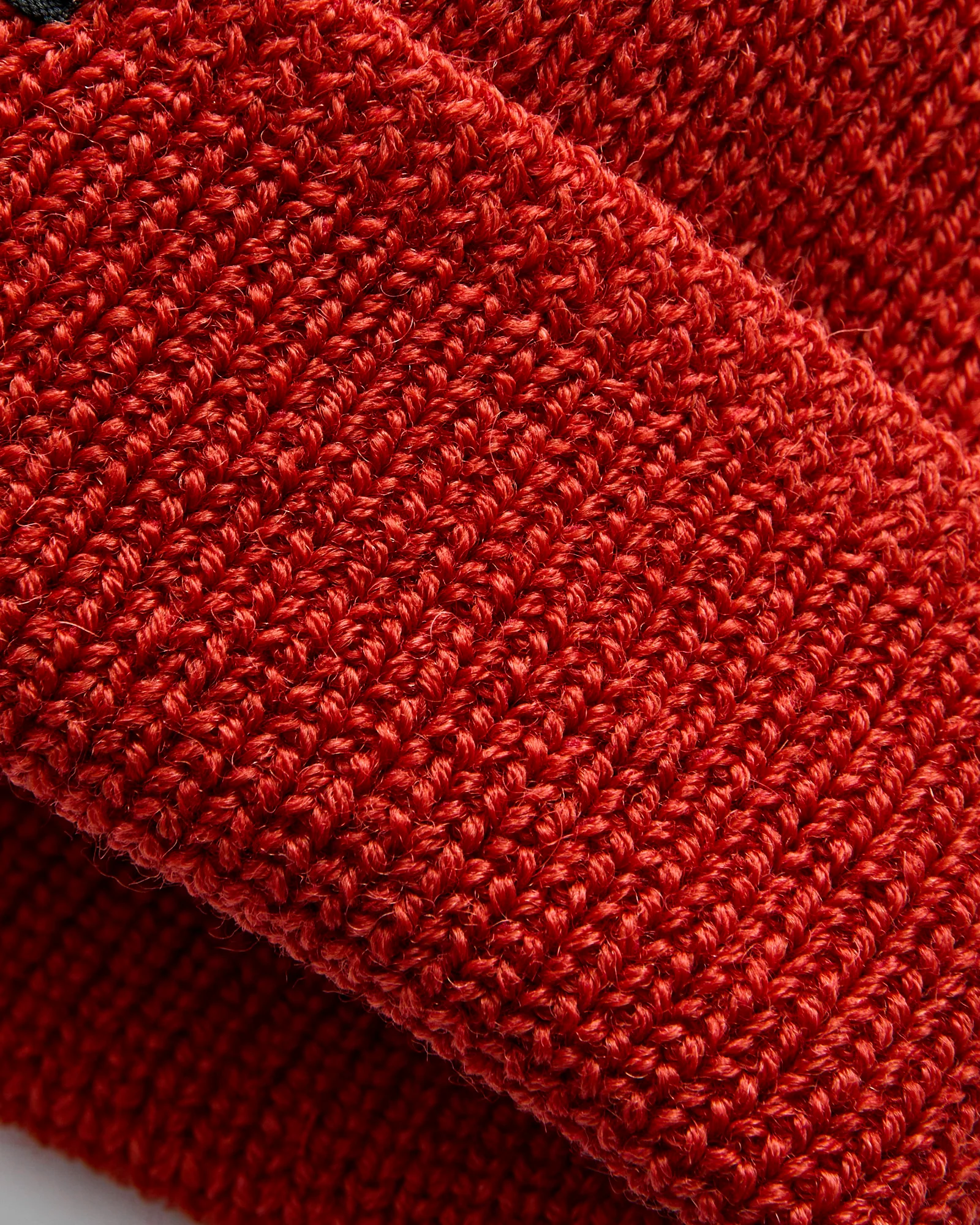 Wool Knit Watch Cap in Forster Red - Image 2