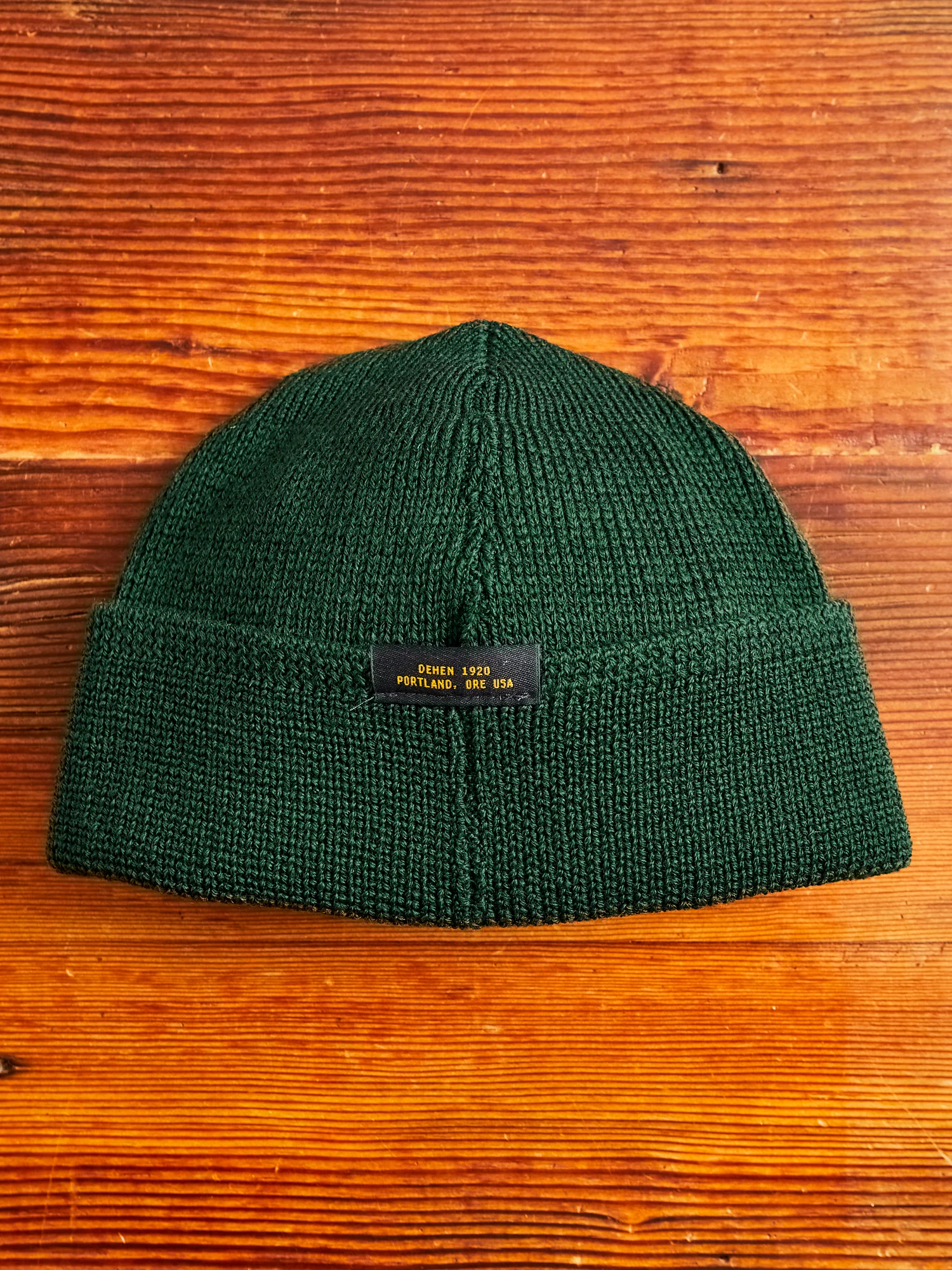 Wool Knit Watch Cap in Pine - Image 2