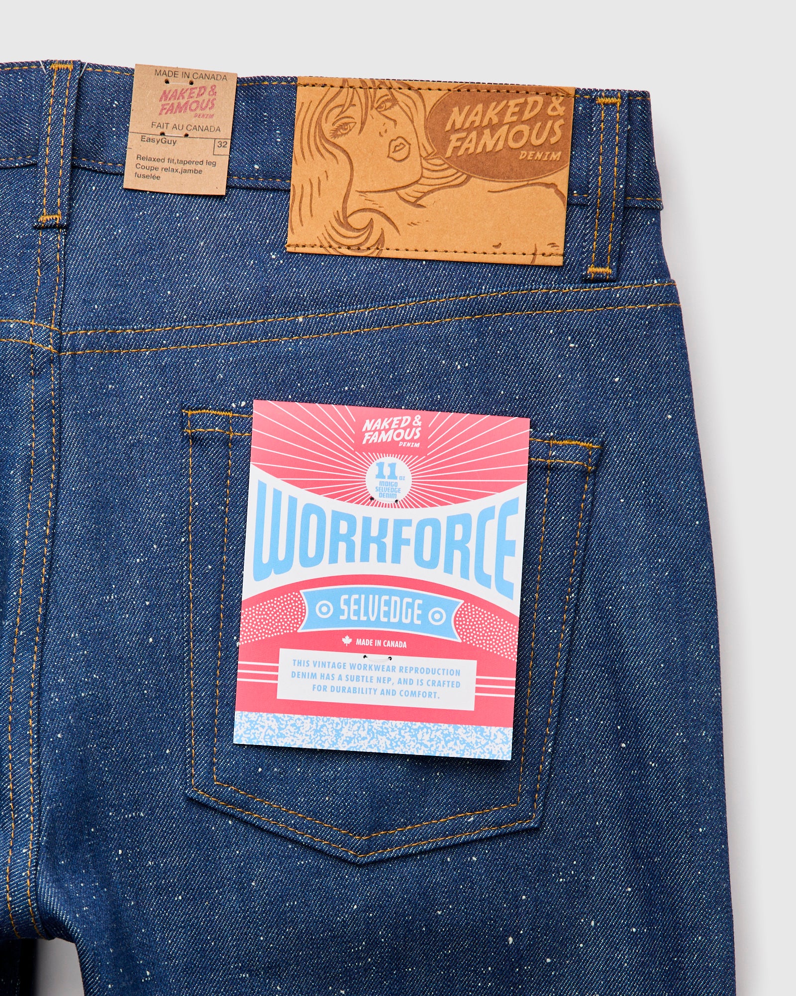 "Workforce Selvedge" 10.9oz Nep Selvedge Denim - Easy Guy Fit - Image 4