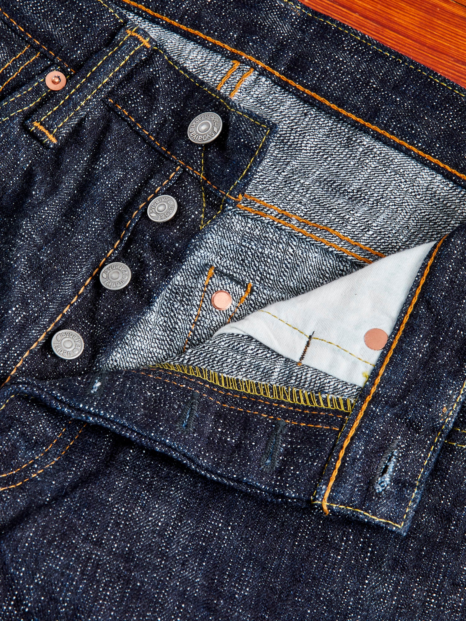 WSB-003 "Double Slub" 16oz Rinsed Selvedge Denim - Regular Straight Fit - Image 9