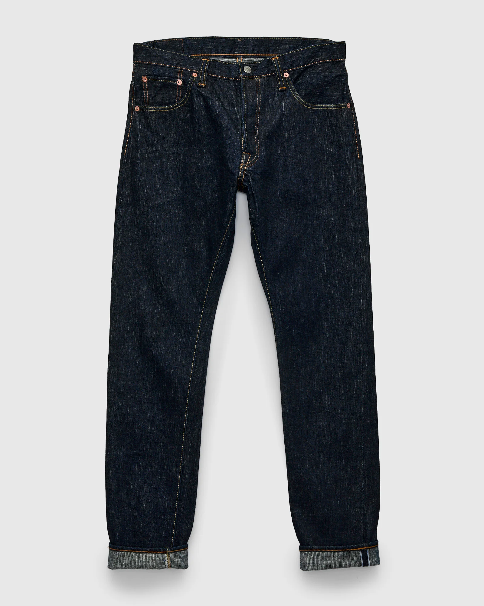 XX-019 14oz Rinsed Selvedge Denim - Relaxed Tapered Fit - Image 2