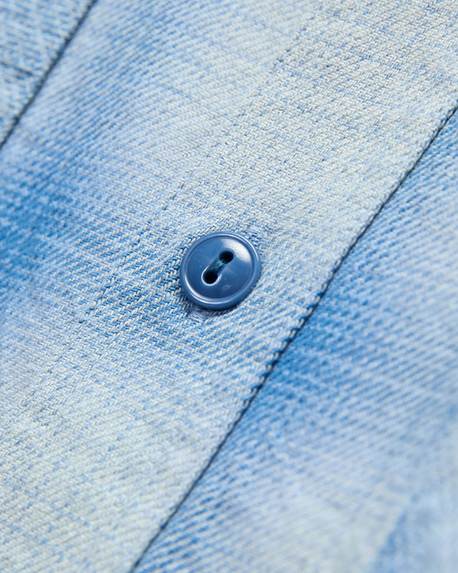 Yarn Dyed Flannel Shirt in Indigo Sax - Image 5