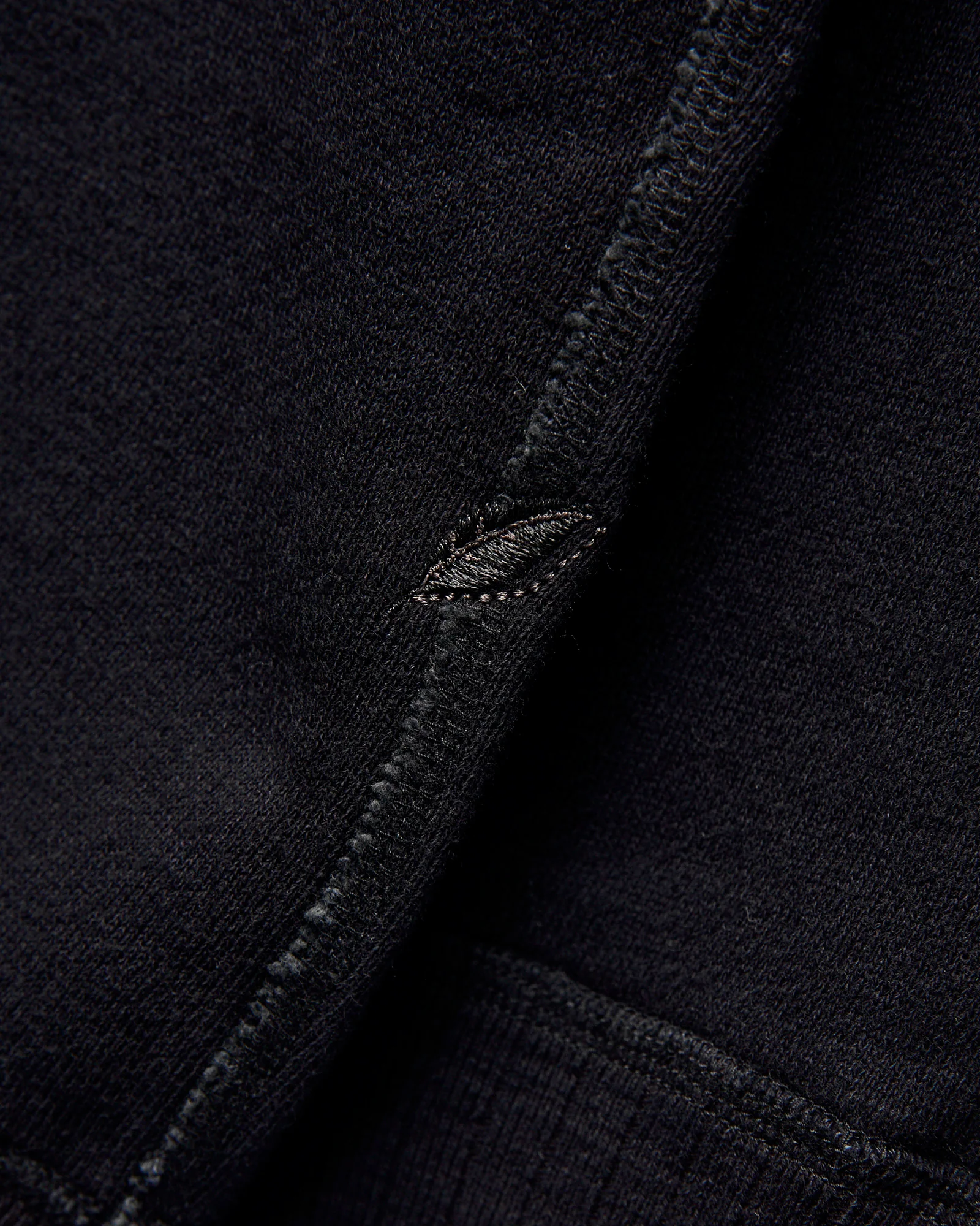 Yarn Dyed Knitted Sweatshirt in Indigo Black - Image 7