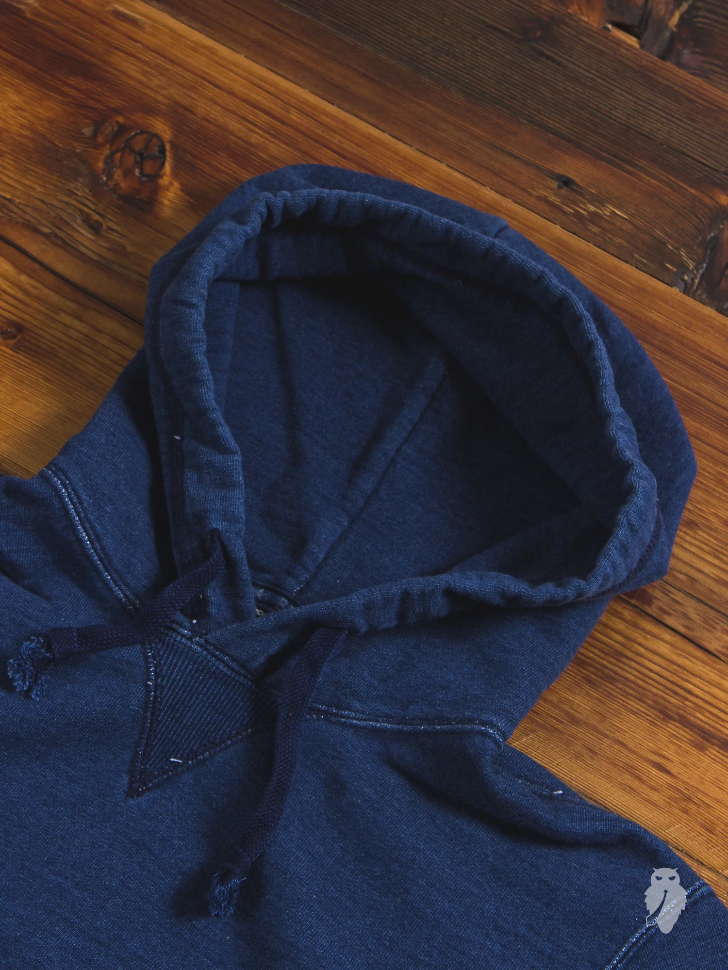 Yarn-Dyed Pullover Hoodie in Dark Indigo - Image 2