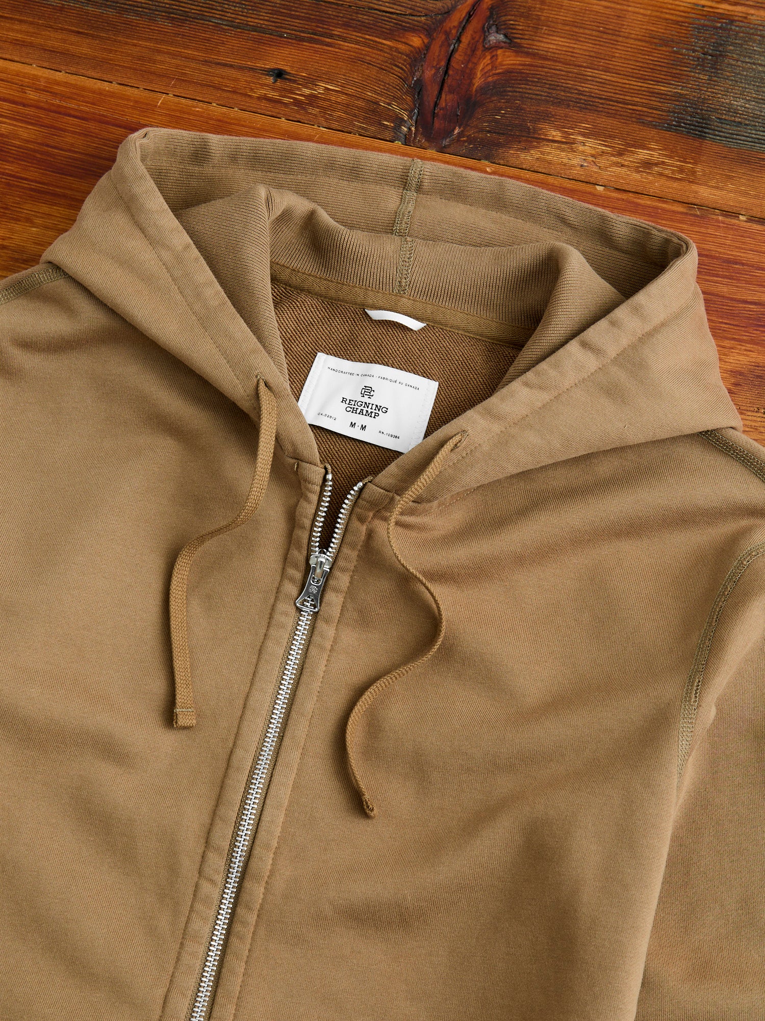 Zip Hoodie in Clay - Image 2